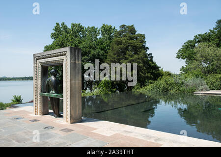 Szene aus dem 66 Hektar grossen Dallas Arboretum und Botanischer Garten in Dallas, Texas Stockfoto