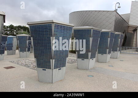 Juno Beach, Normandie 09/10/2017. D-Day, Juno Beach, Landeplatz der Kanadier. Denkmal für die Gefallenen. Stockfoto