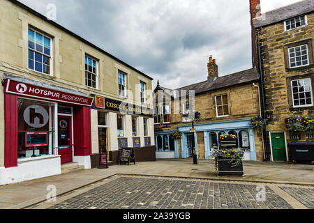 16, 07, 2019, Alnwick, Northumberland, England, Großbritannien, den Alten Markt Stockfoto