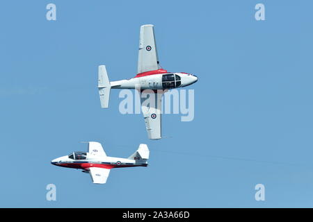 Kanadische Streitkräfte Snowbirds an der großen pazifischen Airshow in Huntington Beach, Kalifornien am 4. Oktober, 2019 Stockfoto