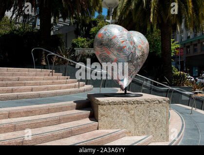 Skulptur, Herz in San Francisco Public Art Installation, Union Square, San Francisco, Kalifornien Stockfoto