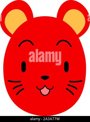 Dies ist eine Abbildung der niedlichen Maus Gesicht Stock Vektor