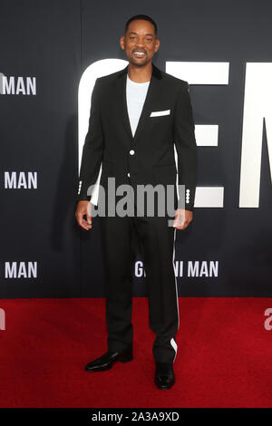 Hollywood, Ca. 6. Okt, 2019. Will Smith in der Zwillinge-mann Premiere auf der TCL Chinese Theatre in Hollywood, Kalifornien am 6. Oktober 2019. Credit: Faye Sadou/Medien Punch/Alamy leben Nachrichten Stockfoto