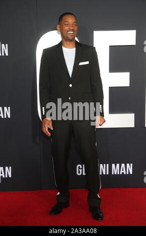 Hollywood, Ca. 6. Okt, 2019. Will Smith in der Zwillinge-mann Premiere auf der TCL Chinese Theatre in Hollywood, Kalifornien am 6. Oktober 2019. Credit: Faye Sadou/Medien Punch/Alamy leben Nachrichten Stockfoto