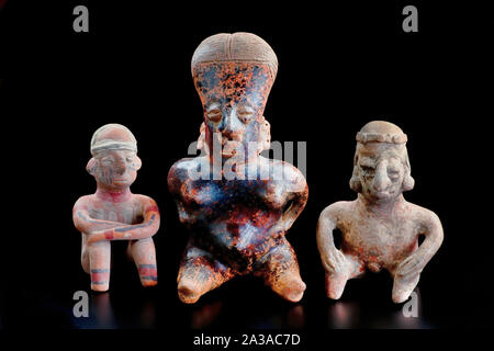 Echten Pre Columbian Tonfiguren, um 200 v. Chr. bis 200 n. Stockfoto