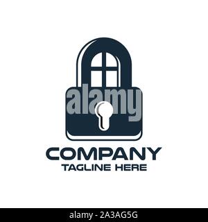 Design Lock und Immobilien logo Stock Vektor