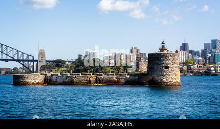 Fort Denison in den Hafen von Sydney, Sydney, Australien, am 27. September 2019 Stockfoto