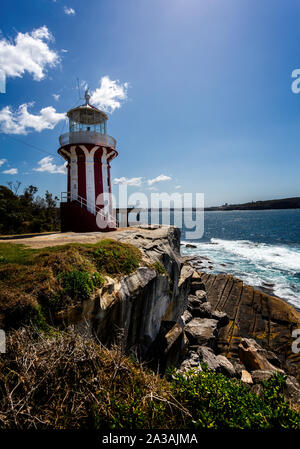 Die historische Hornby Leuchtturm in der Nähe von Watsons Bay in Sydney Harbour National Park, Sydney, Australien, am 27. September 2019 Stockfoto