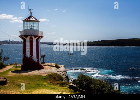 Die historische Hornby Leuchtturm in der Nähe von Watsons Bay in Sydney Harbour National Park, Sydney, Australien, am 27. September 2019 Stockfoto