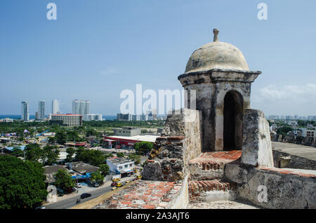 San Felipe de Barajas Castle, eines der Wahrzeichen in Cartagena Stockfoto