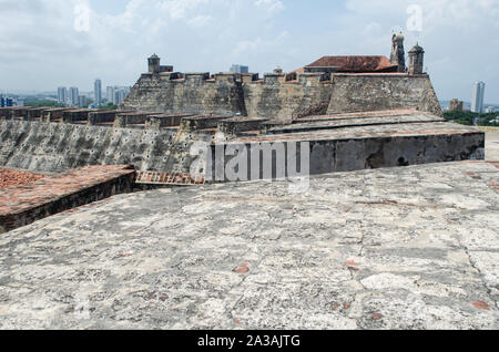 San Felipe de Barajas Castle, eines der Wahrzeichen in Cartagena Stockfoto