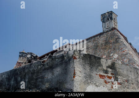 San Felipe de Barajas Castle, eine Festung in der kolumbianischen Stadt Cartagena gelegen, von Spanischen gebaut, um die Stadt vor Piraten zu schützen Stockfoto