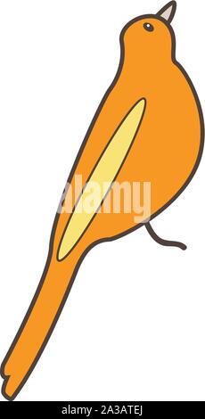 Cartoon Vogel. Vector Illustration, kann zum Erstellen von Karten verwendet werden. Stock Vektor