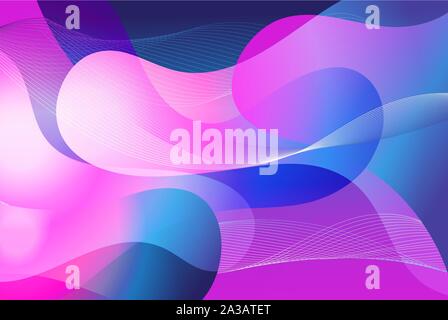 Abstrakte farbenfrohe vector Hintergrund mit Wellen fantastische Elemente Stock Vektor
