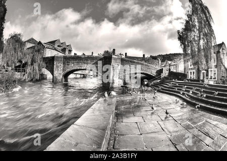 Alte Packesel Hebden Bridge, Wasser, Hebden Bridge, südlichen Pennines, Calderdale, West Yorkshire Stockfoto