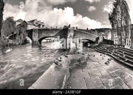 Alte Packesel Hebden Bridge, Wasser, Hebden Bridge, südlichen Pennines, Calderdale, West Yorkshire Stockfoto