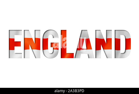 Englische Flagge Text Font. England Symbol Hintergrund Stockfoto