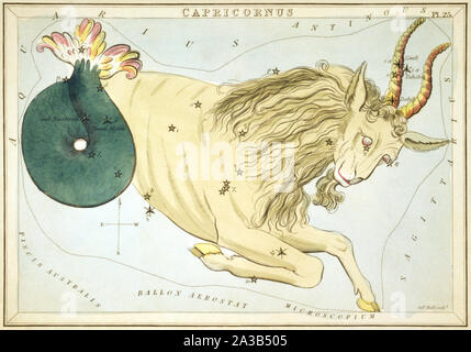 Sidney Hall - Urania's Mirror-Capricornus Stockfoto