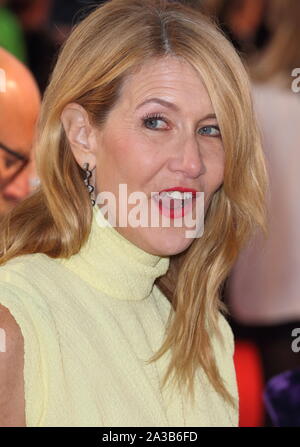 London, Großbritannien. 06 Okt, 2019. Laura Dern besucht Die BFI 63 London Film Festival Mayfair Hotel Gala Screening von "Ehe Story' im Odeon Luxe, Leicester Square in London statt. Credit: SOPA Images Limited/Alamy leben Nachrichten Stockfoto