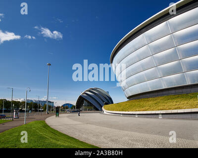 Die SSE-Hydro und SEC Gürteltier, zwei Sehenswürdigkeiten von Glasgow Kultur und Veranstaltungsorte. Stockfoto
