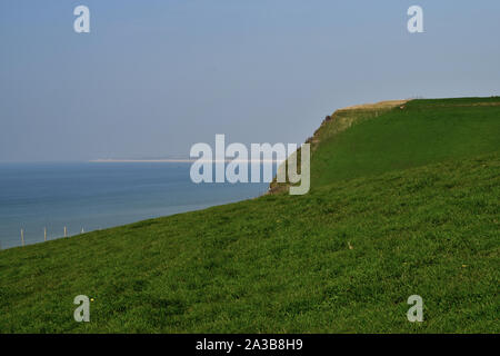 Les Falaises entre le Saint-Pierre et Mers-les-Bains, chemins de randonnée avec vue sur la Mer, La Baie de Somme, Ault, Onival, Cayeux-sur-Mer Stockfoto