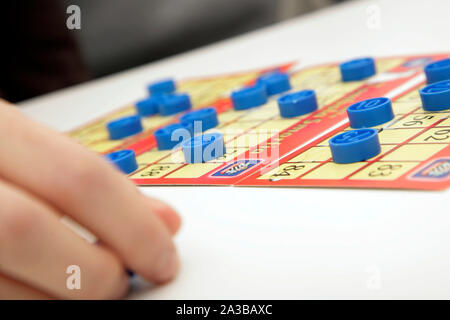 Bingo spielen Stockfoto