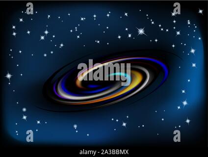Spirale abstrakt Galaxy. Abstrakt Hintergrund mit Sternen Stock Vektor
