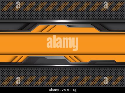 Abstrakte gelb grau Metall Kreis mesh Design moderne futuristischen Fabrik industriellen Hintergrund Vector Illustration. Stock Vektor