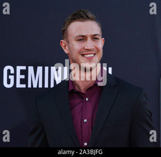 Los Angeles, Kalifornien, USA. 06 Okt, 2019. Cast memberJustin Boykin besucht die Premiere des Motion Picture sci-fi-Thriller "Gemini Man" an der TCL Chinese Theatre in Hollywood" in Los Angeles am Sonntag, 6. Oktober 2019. Handlung: ein Ausscheidendes assassin, Henry Brogan, sieht sich von einem geheimnisvollen Mörder, der jede seiner Bewegungen voraussagen kann, verfolgt. Die Entdeckung, dass er von einem jüngeren Klon von sich selbst gejagt, Henry muß herausfinden, warum er gezielt werden und wer der Schöpfer ist. Quelle: UPI/Alamy leben Nachrichten Stockfoto