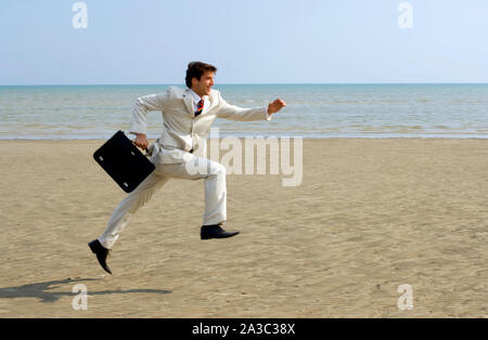 Manager, Strand Stockfoto