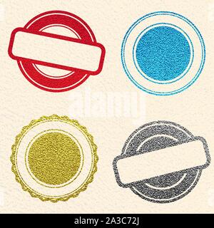 Vintage Briefmarken und Stempel. Vektor illusttration. Satz von Briefmarken für Mail Post. Stock Vektor