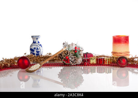 Weihnachten und das neue Jahr Licht Zusammensetzung Stockfoto