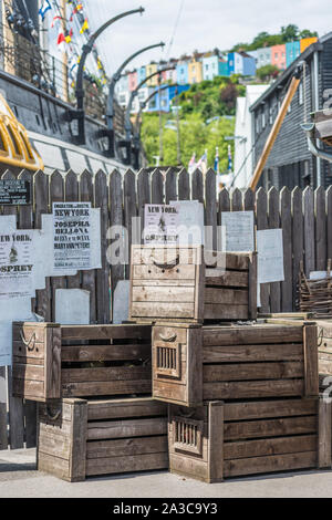 Die Brunel SS Great Britain - der weltweit erste Dampf Fahrgastschiff, heute ein Museum im Trockendock, Bristol, England, UK. Stockfoto