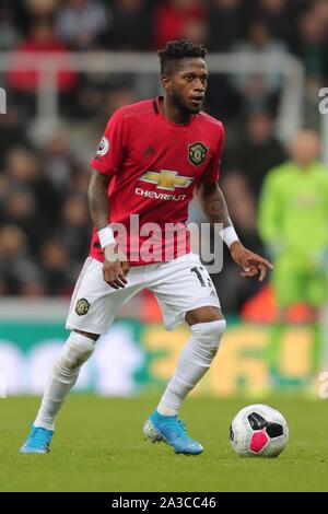 FRED MANCHESTER UNITED FC Newcastle United FC V MANCHESTER UNITED FC, Premier League St James Park, Newcastle, England, 06. Oktober 2019 GBD 15581 streng redaktionelle Verwendung. Wenn der Spieler/Spieler in diesem Bild dargestellt ist/Spielen für einen englischen Club oder das England National Team. Dann ist dieses Bild darf nur für redaktionelle Zwecke verwendet werden. Keine kommerzielle Nutzung. Folgende Verwendungen sind auch dann eingeschränkt, wenn in einem redaktionellen Kontext: Verwendung in Verbindung mit oder als Teil eines nicht autorisierten Audio-, Video-, Daten-, Spielpläne, Verein/liga Logos, Wetten, Spiele oder eine "Live"-Diensten. Stockfoto