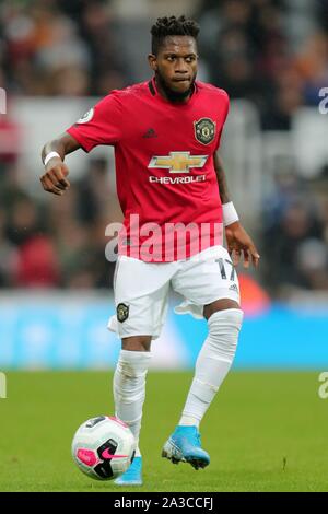 FRED MANCHESTER UNITED FC Newcastle United FC V MANCHESTER UNITED FC, Premier League St James Park, Newcastle, England, 06. Oktober 2019 GBD 15540 streng redaktionelle Verwendung. Wenn der Spieler/Spieler in diesem Bild dargestellt ist/Spielen für einen englischen Club oder das England National Team. Dann ist dieses Bild darf nur für redaktionelle Zwecke verwendet werden. Keine kommerzielle Nutzung. Folgende Verwendungen sind auch dann eingeschränkt, wenn in einem redaktionellen Kontext: Verwendung in Verbindung mit oder als Teil eines nicht autorisierten Audio-, Video-, Daten-, Spielpläne, Verein/liga Logos, Wetten, Spiele oder eine "Live"-Diensten. Stockfoto