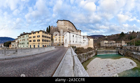 Das Schloss von Rovereto. Rovereto, Trient Provinz Trentino Alto-Adige, Italien, Europa. Stockfoto