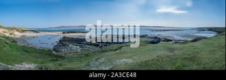 Panoramablick auf Ardnave und Loch Gruinart, Isle of Islay, Innere Hebriden, Schottland Stockfoto