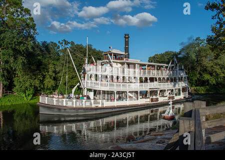 Orlando, Florida. September 23, 2019. Liberty Square Riverboat im Magic Kigndom, Stockfoto