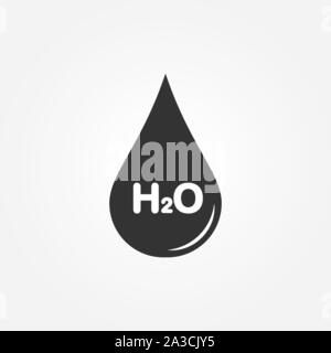 Symbol Tropfen, um die Formel zu Wasser. Flache Bauform. Stock Vektor