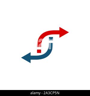 Rotierende, Rundschreiben, zyklischen Pfeile. Drehen, Drehen, Drehen, Ändern, Sync, Synchronisation, Rückwärtsgang, Refresh, Swap, Konzept zu aktualisieren. Vector Illustration Stock Vektor