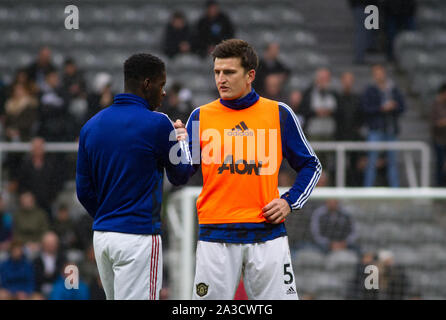 Newcastle, UK. 06 Okt, 2019. Während der Premier League Match zwischen Newcastle und Manchester United am St. James's Park, Newcastle, England am 6. Oktober 2019. Foto von J GILL/PRiME Media Bilder. Credit: PRiME Media Images/Alamy leben Nachrichten Stockfoto