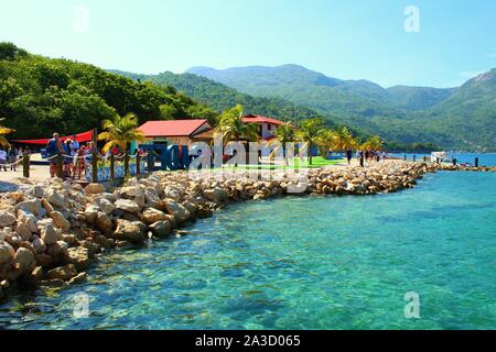 Ein Abschnitt des Resorts von Labadee, Haiti, die privat von Royal Caribbean International für die exklusive Nutzung der Kreuzfahrtschiffe. Stockfoto