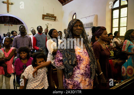 Ägypten Kairo Christen in der Anglikanischen Kirche Flüchtlinge aus dem Sudan 25-6-2017 Foto Jaco Klamer Stockfoto