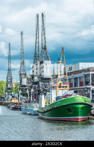Wapping Eisenbahn Wharf auf Bristols Schwimmenden Hafen, England, UK. Stockfoto