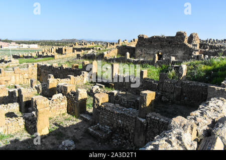 Die alte römische Stadt Timgad in Batna, Algerien, errichtet um 100 AC Stockfoto