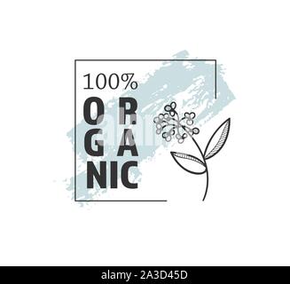 Botanical logo Maßbild vecctor im Set Stock Vektor