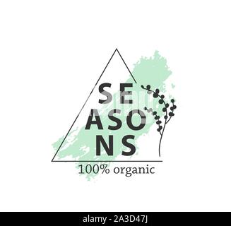 Botanical logo Maßbild vecctor im Set Stock Vektor