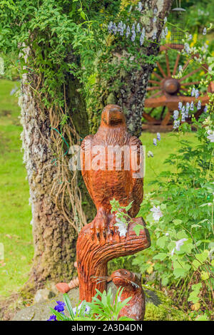 Garten Ornament in einem B&B in Schottland Stockfoto