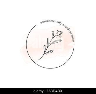 Botanical logo Maßbild vecctor im Set Stock Vektor