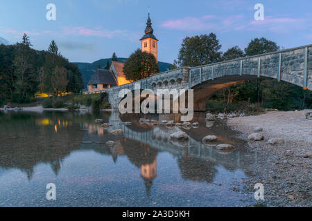 Bohinjer See, Gorenjska, Slowenien, Europa Stockfoto